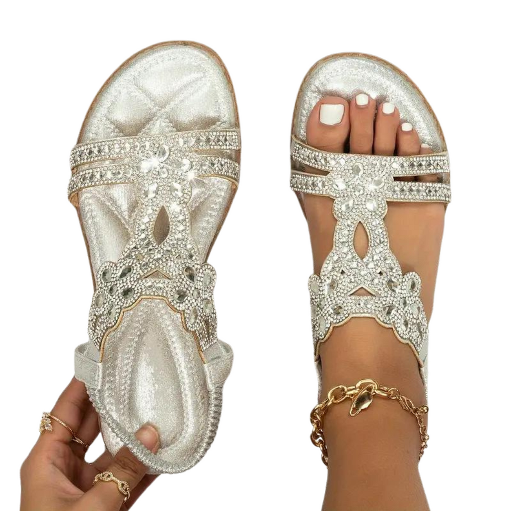 GR Flat Sandals - Chic - Elastic Ankle Strap