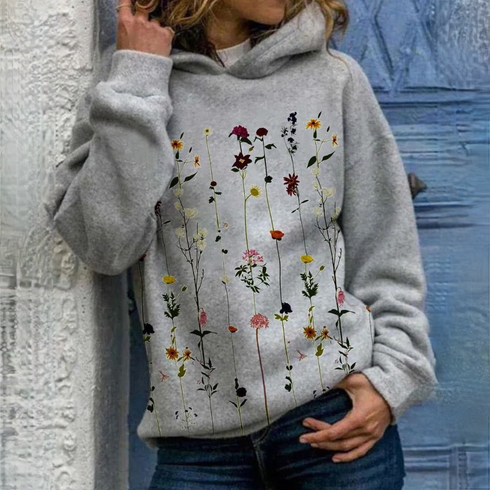 GR - Hoodie with floral print