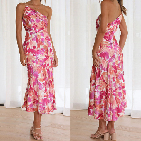 One-shoulder women's dress