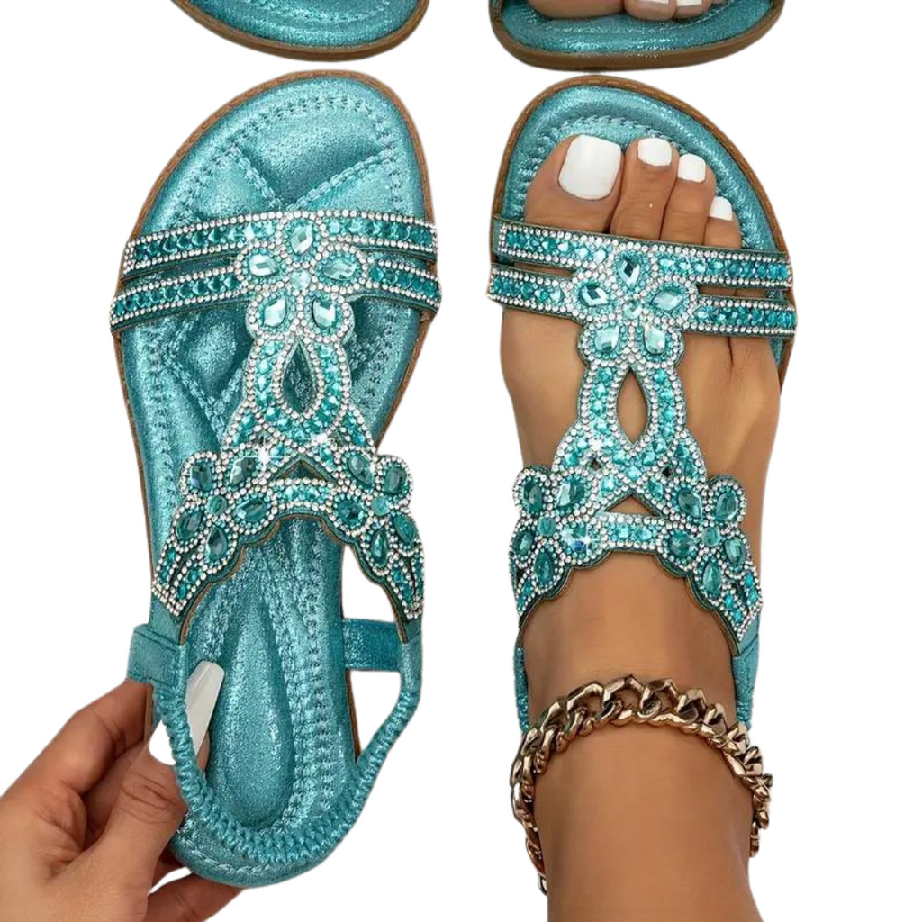 GR Flat Sandals - Chic - Elastic Ankle Strap