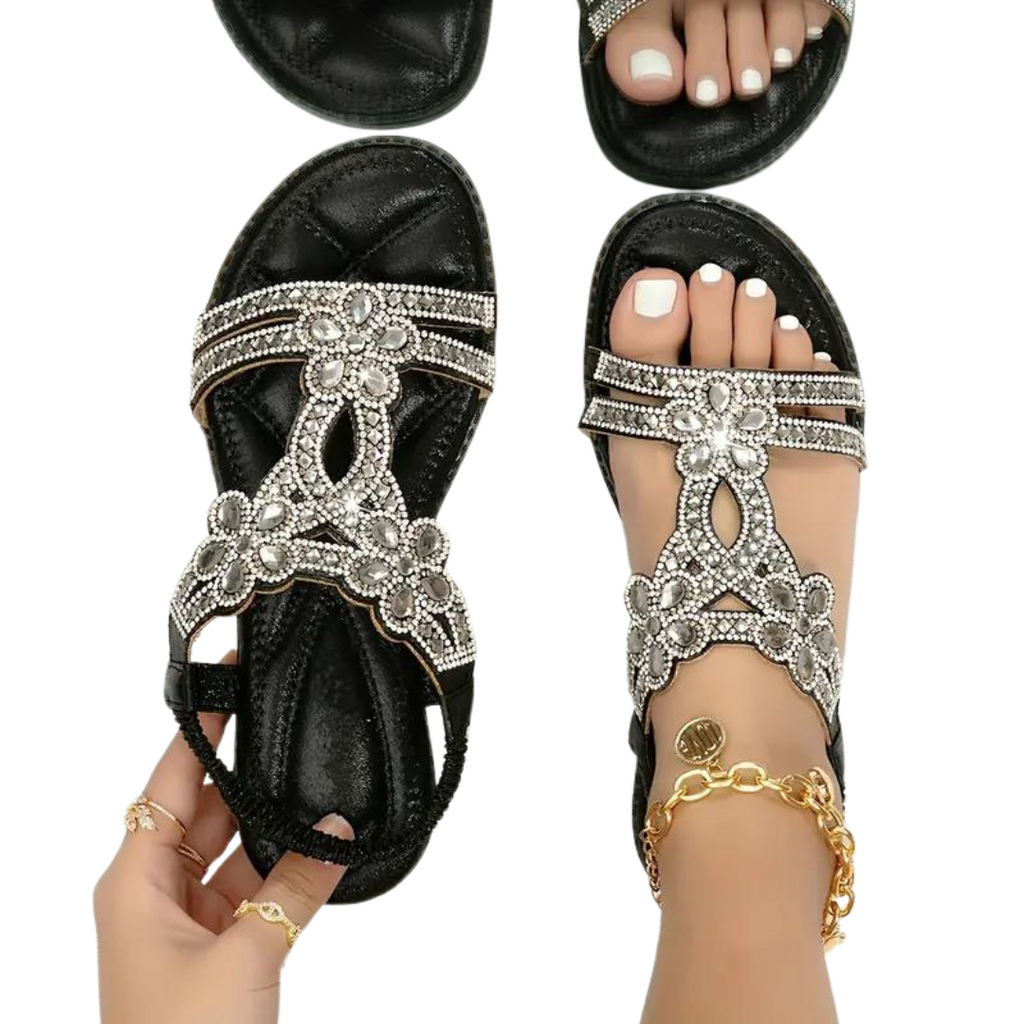 GR Flat Sandals - Chic - Elastic Ankle Strap