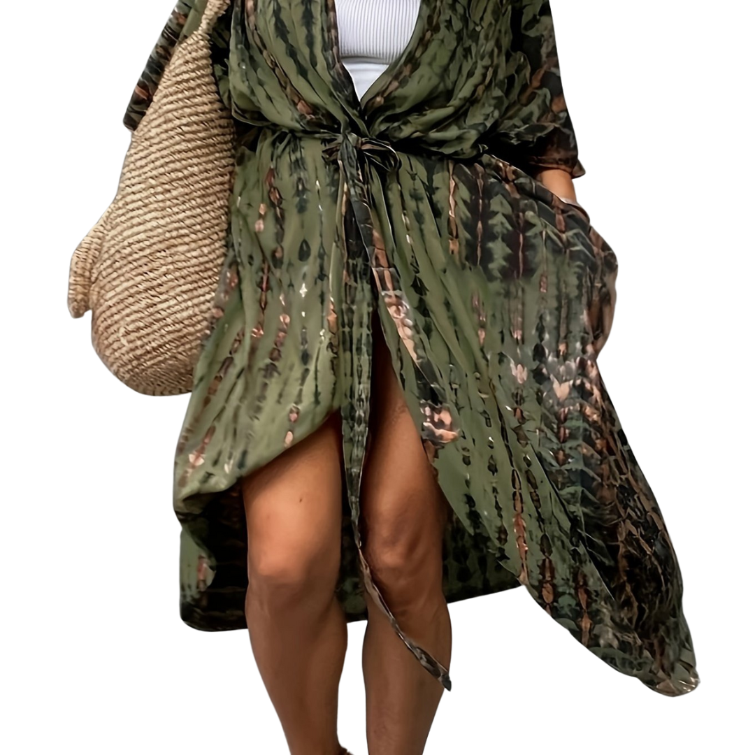 GR Midi Kimono – Boho – Allover Print Loose Fit
