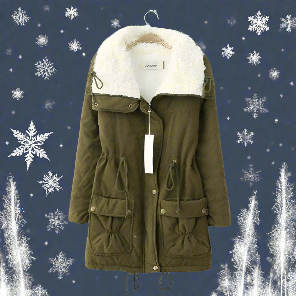 GR | Warm cotton winter jacket for women with hood