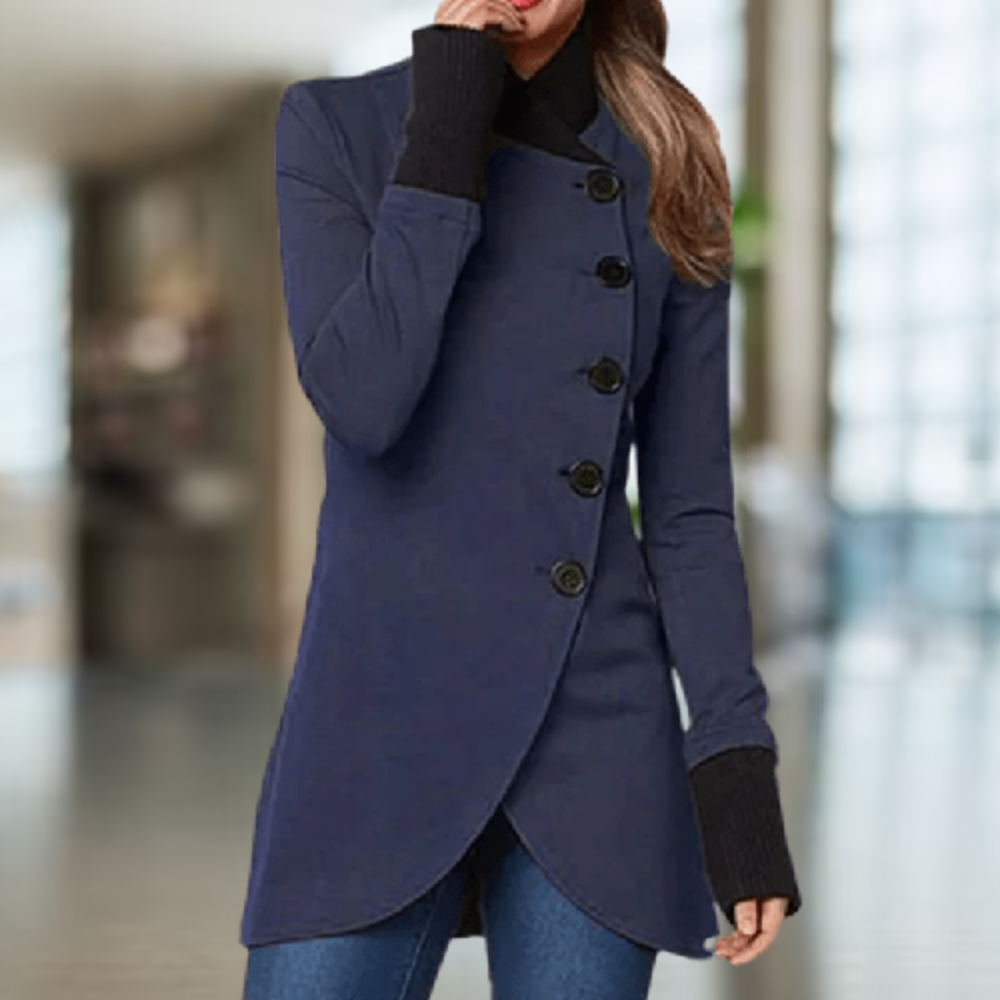 Women's stand-up collar coat