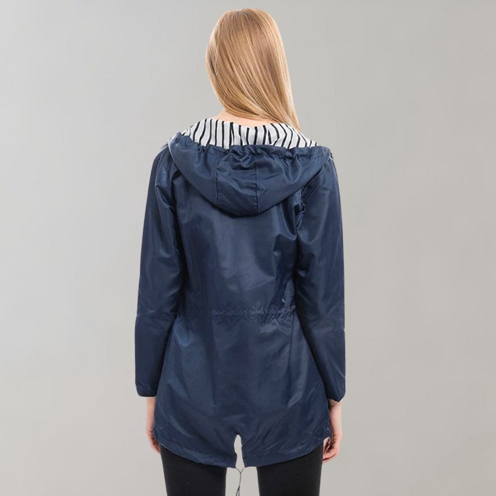 long rain jacket for women