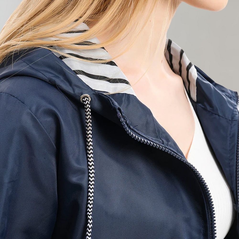 long rain jacket for women