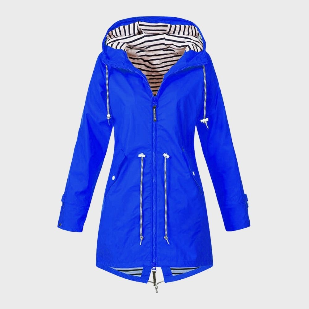 long rain jacket for women