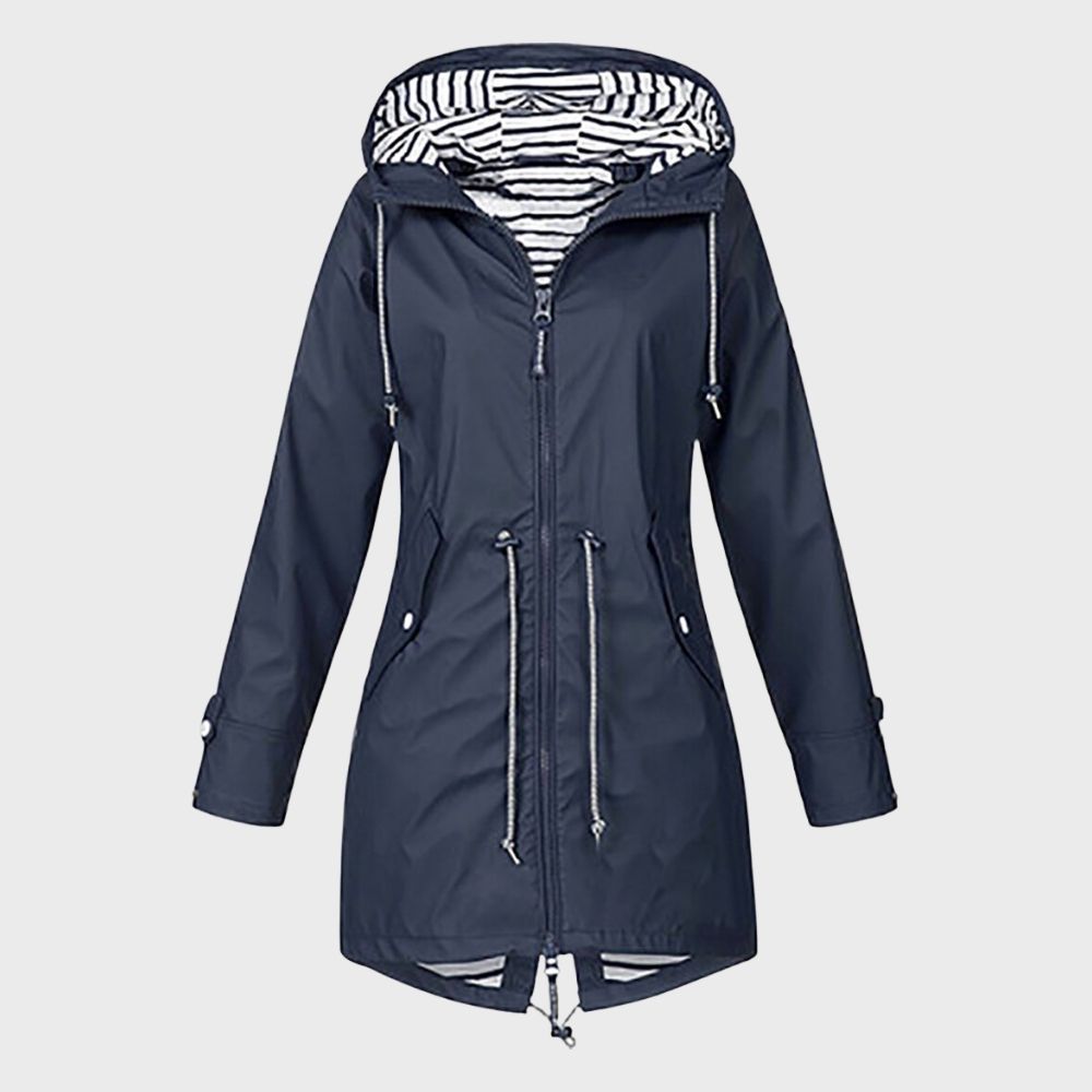 long rain jacket for women
