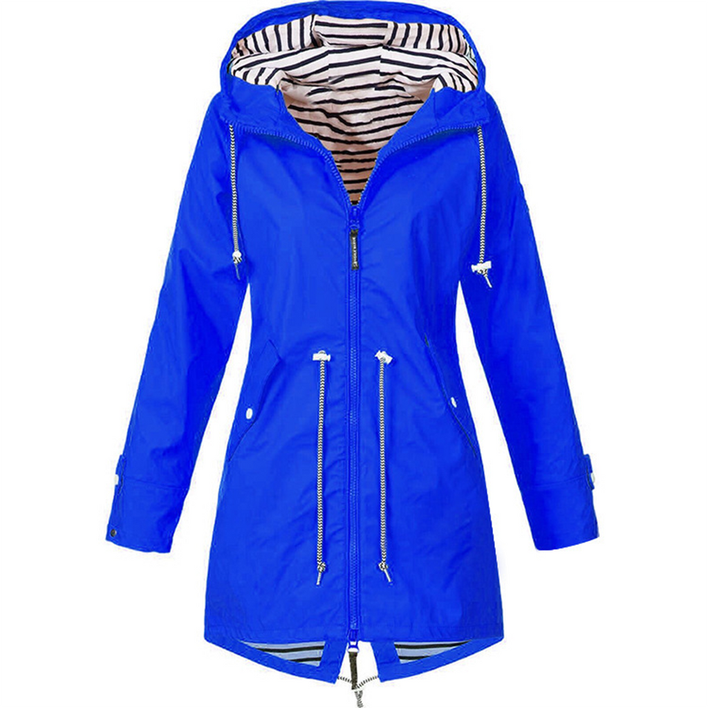 GR | Women's - Long, Waterproof Parka Jacket with Hood - Elegant, Comfortable and Breathable 