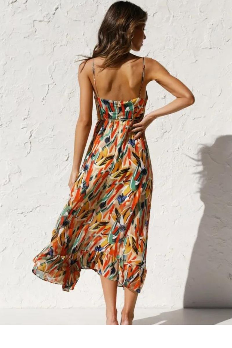 GR | Buntes Midi-Kleid