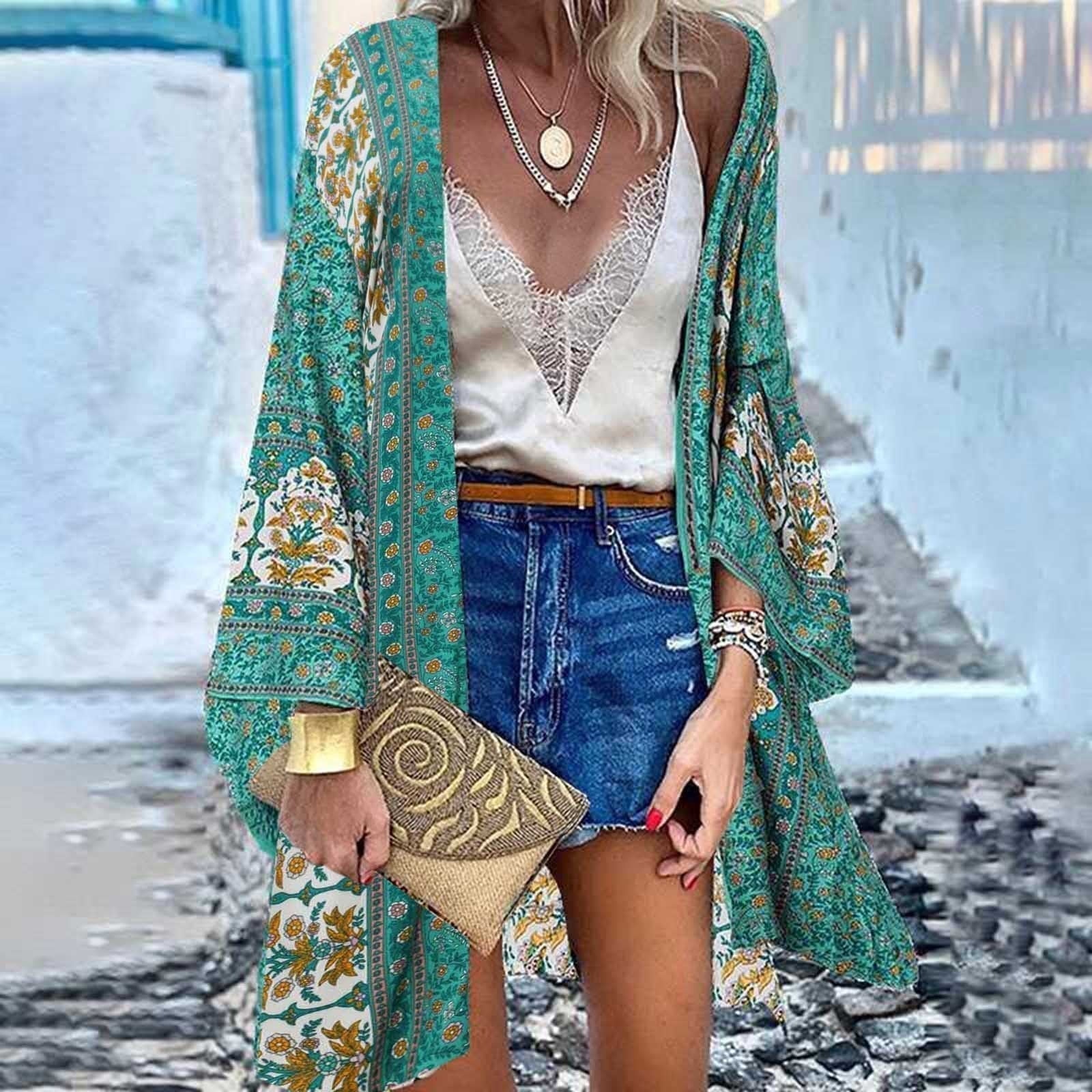 GR | Kimono Elevate your summer wardrobe with our colorful printed kimono