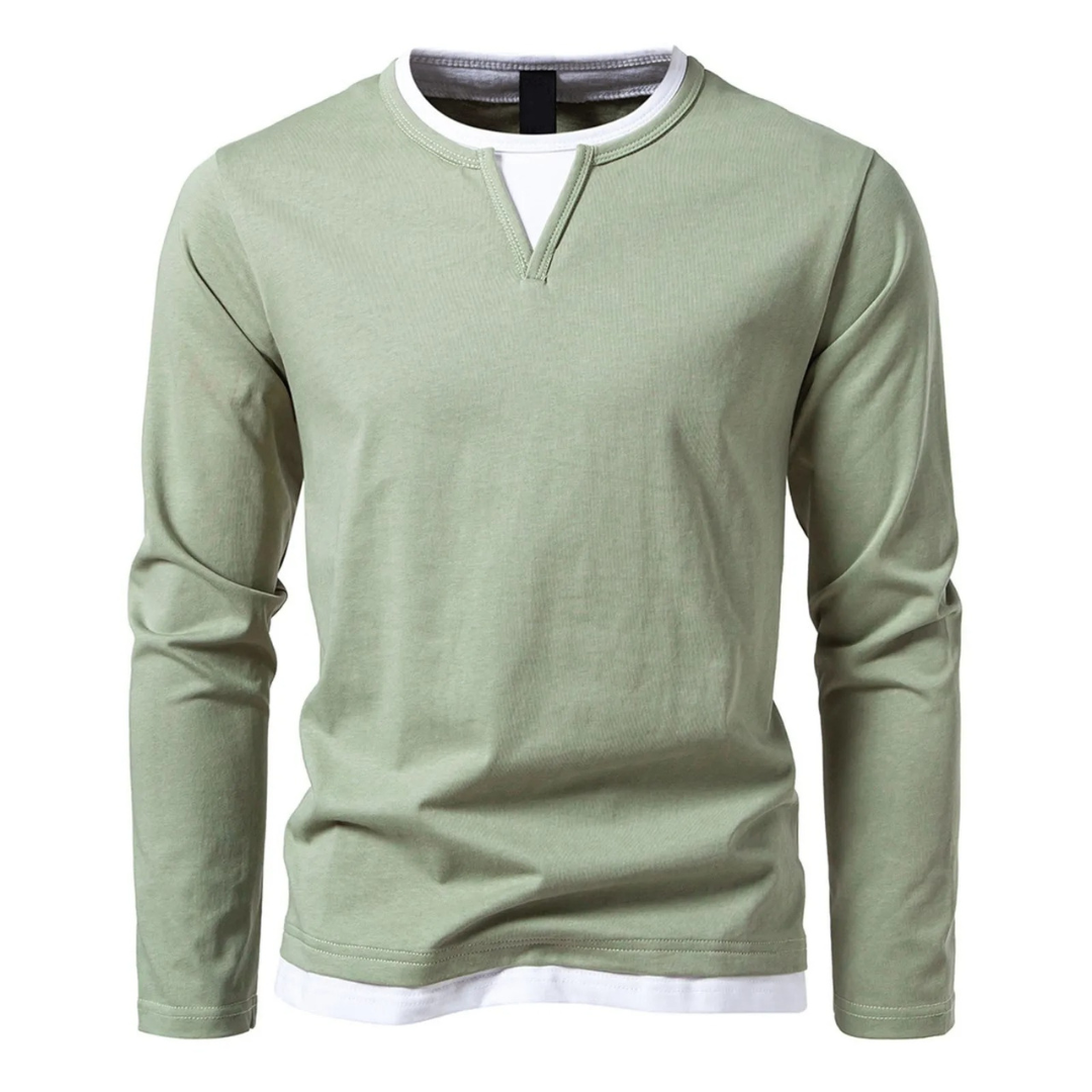 GR | Langärmliges Baumwoll-T-Shirt