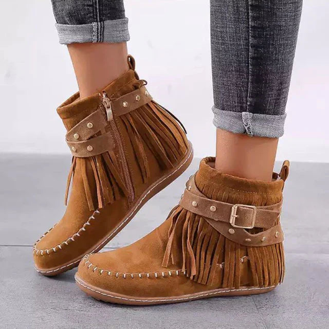 GR | Vintage fringe ankle boots