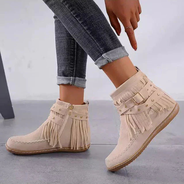 GR | Vintage fringe ankle boots