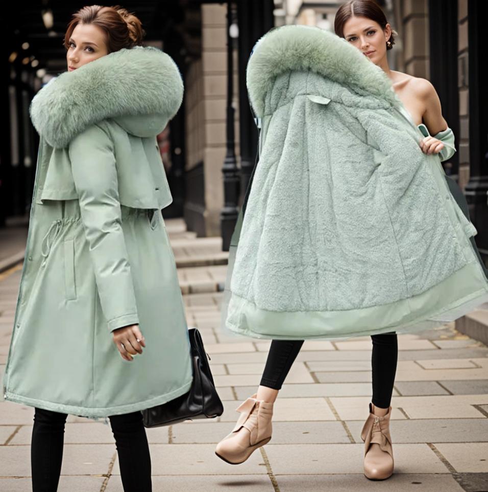 GR | Women's winter jacket with fur collar