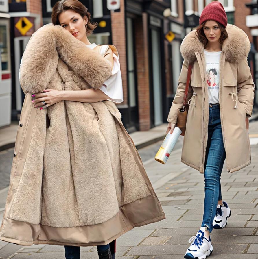 GR | Women's winter jacket with fur collar