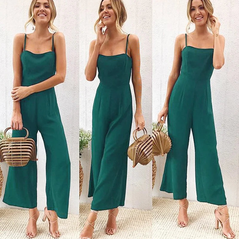 GR - Jumpsuit with spaghetti straps