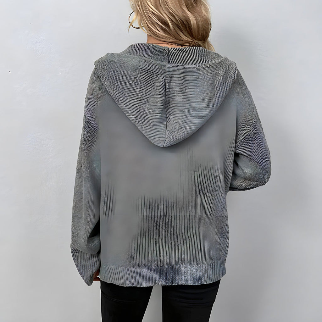 GR Strickjacke | Elegante bequeme Strickjacke mit Kapuze