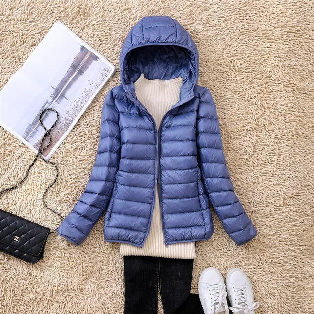 The new ultralight, packable down coats with hood