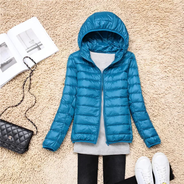 The new ultralight, packable down coats with hood