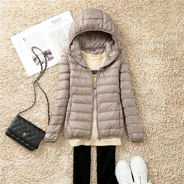 The new ultralight, packable down coats with hood