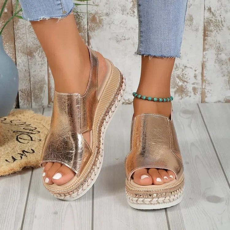 GR - Wedge heel - Elastic strap - Summer