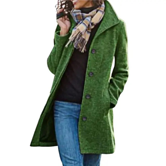GR elegant midi-length coat
