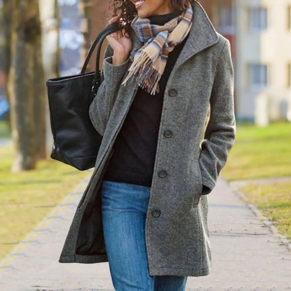 GR elegant midi-length coat