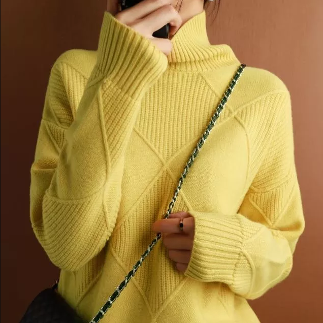 GR Hannover - Lose Rollkragenpullover Strickjacke