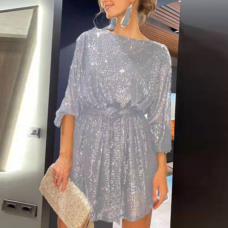 GR Lockeres Mini Partykleid