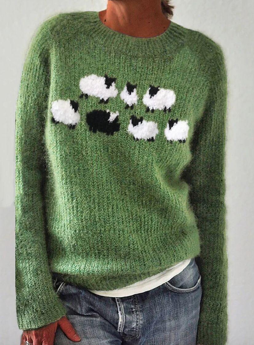 Long-sleeved pullover with print