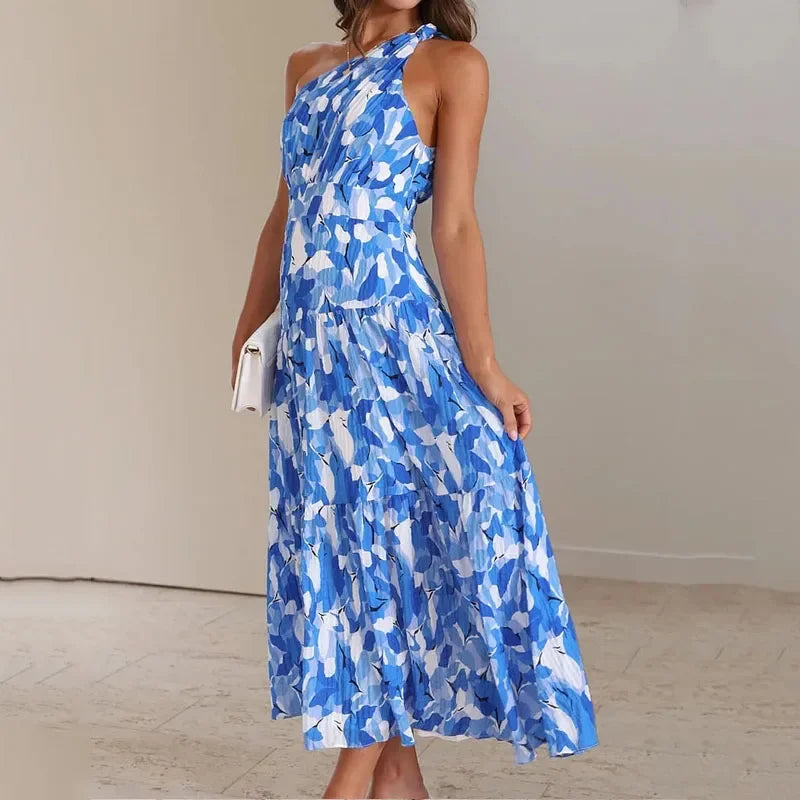 GR | One-Shoulder-Midikleid Für Frauen