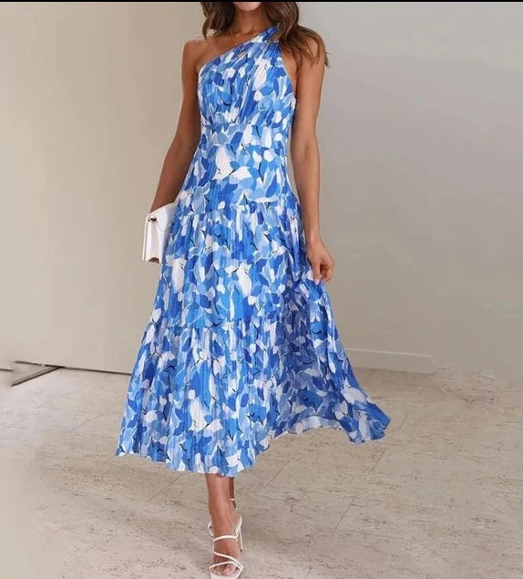 GR | One-Shoulder-Midikleid Für Frauen