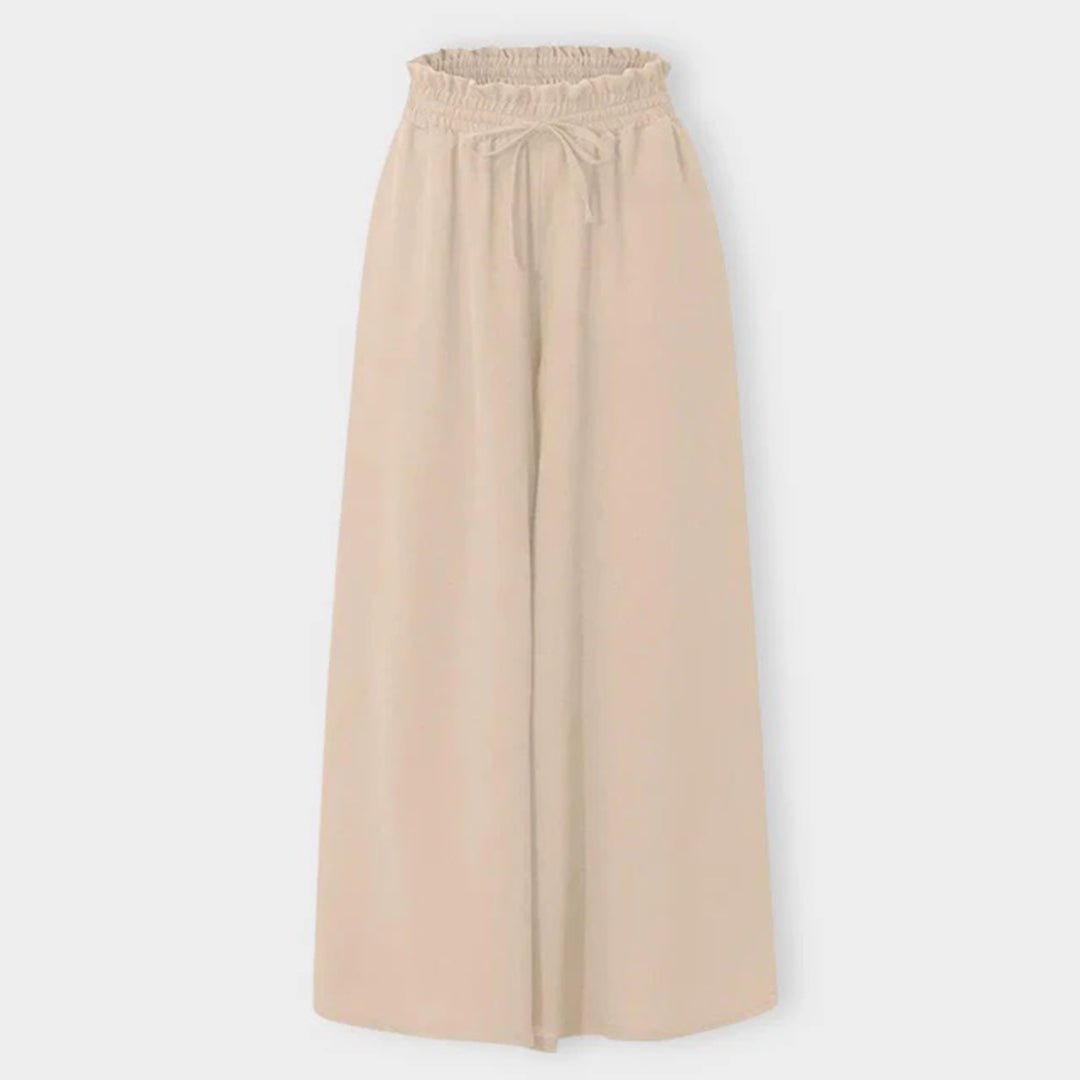 GR | Flowing trouser legs, gathered waist, high-waisted trousers, summer dresses
