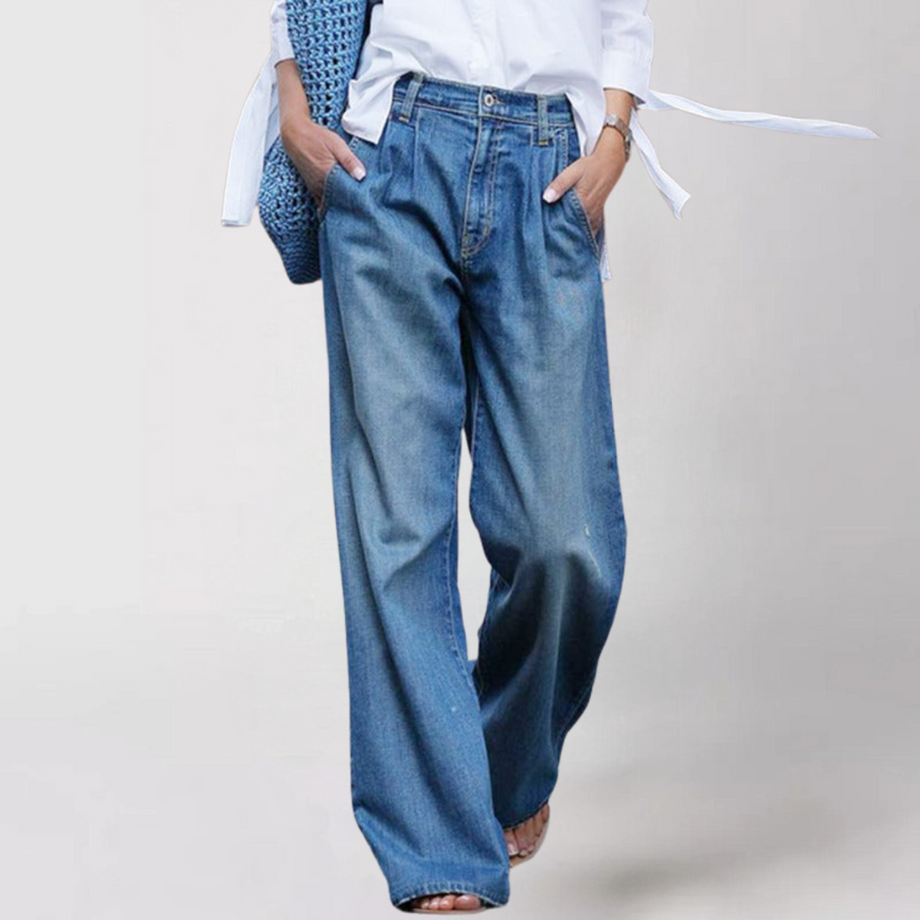 GR | Jeans Damen Jeans mit hoher Taille und loser Passform aus Denim
