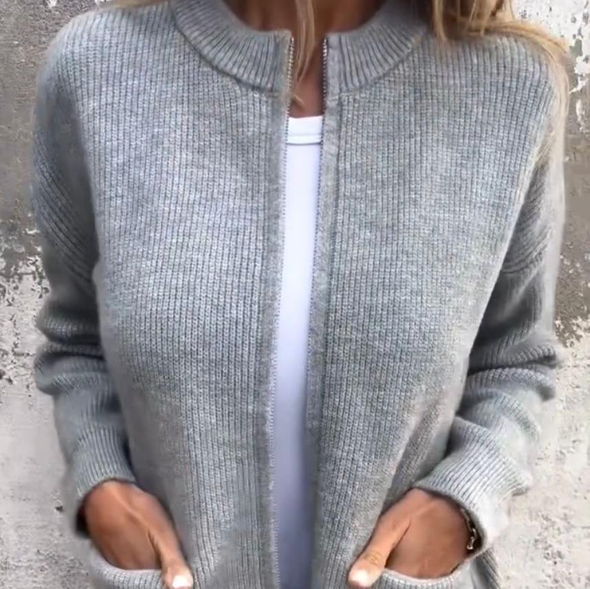 GR | Plush Zip Strickjacke