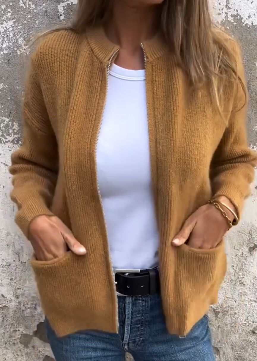 GR | Plush Zip Strickjacke