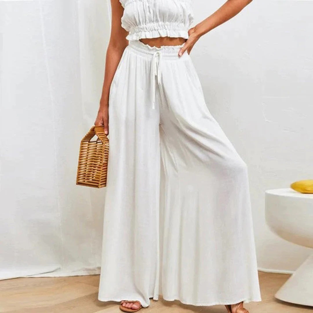 GR | Elegant women's trousers with flowing fabric