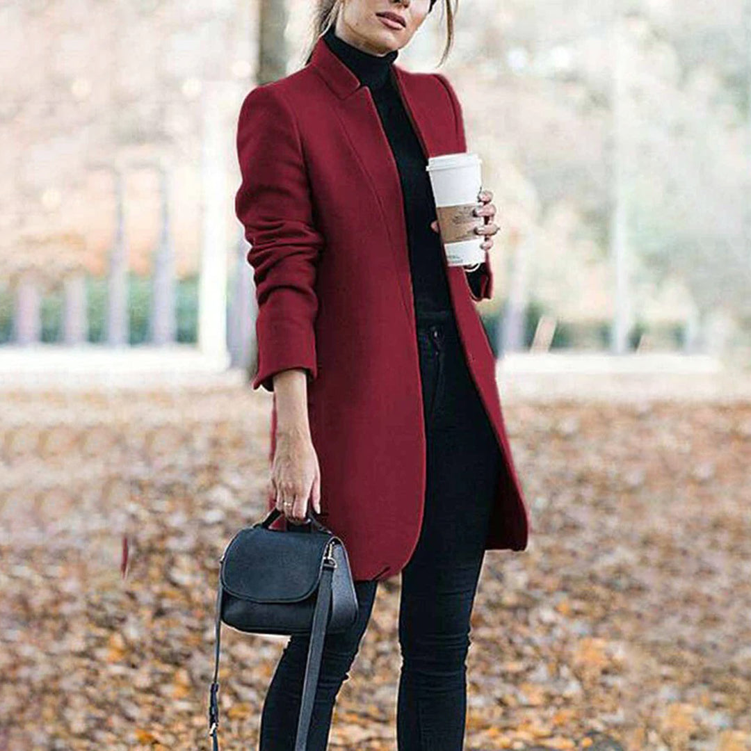 GR - Women's classic collarless coat