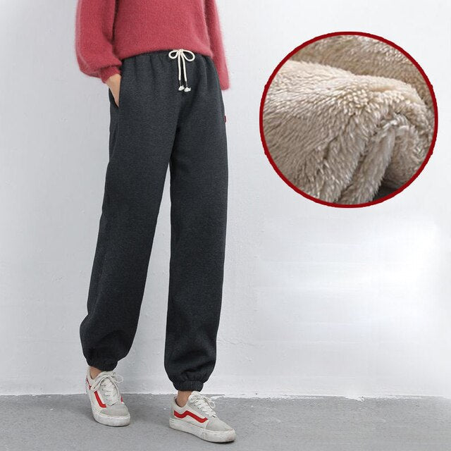 GR | Stylish winter leggings with fur lining for women