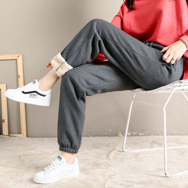 GR | Stylish winter leggings with fur lining for women