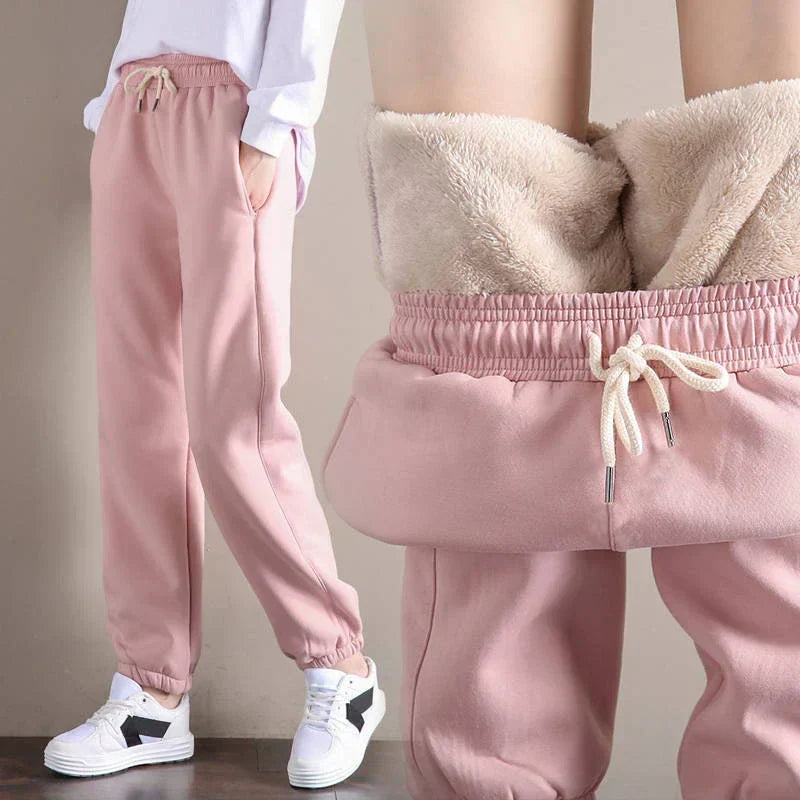 GR | Stylish winter leggings with fur lining for women