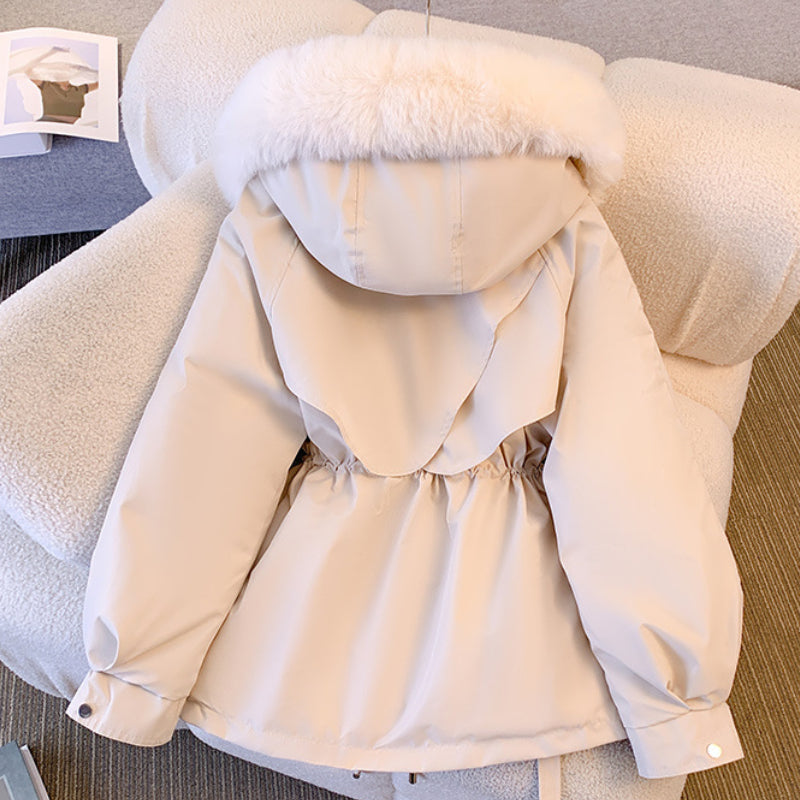 GR - Women's Hooded Winter Parka Jacket with Drawstring 