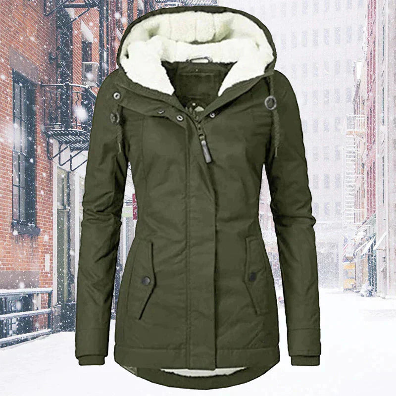 GR | Hood | Zipper | Winter jacket | Women's jacket