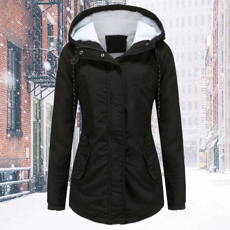 GR | Hood | Zipper | Winter jacket | Women's jacket