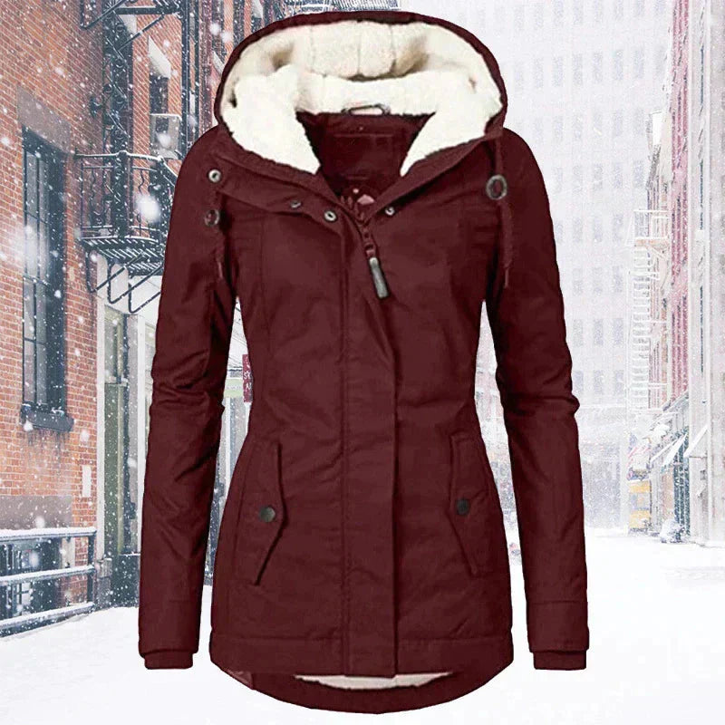 GR | Hood | Zipper | Winter jacket | Women's jacket