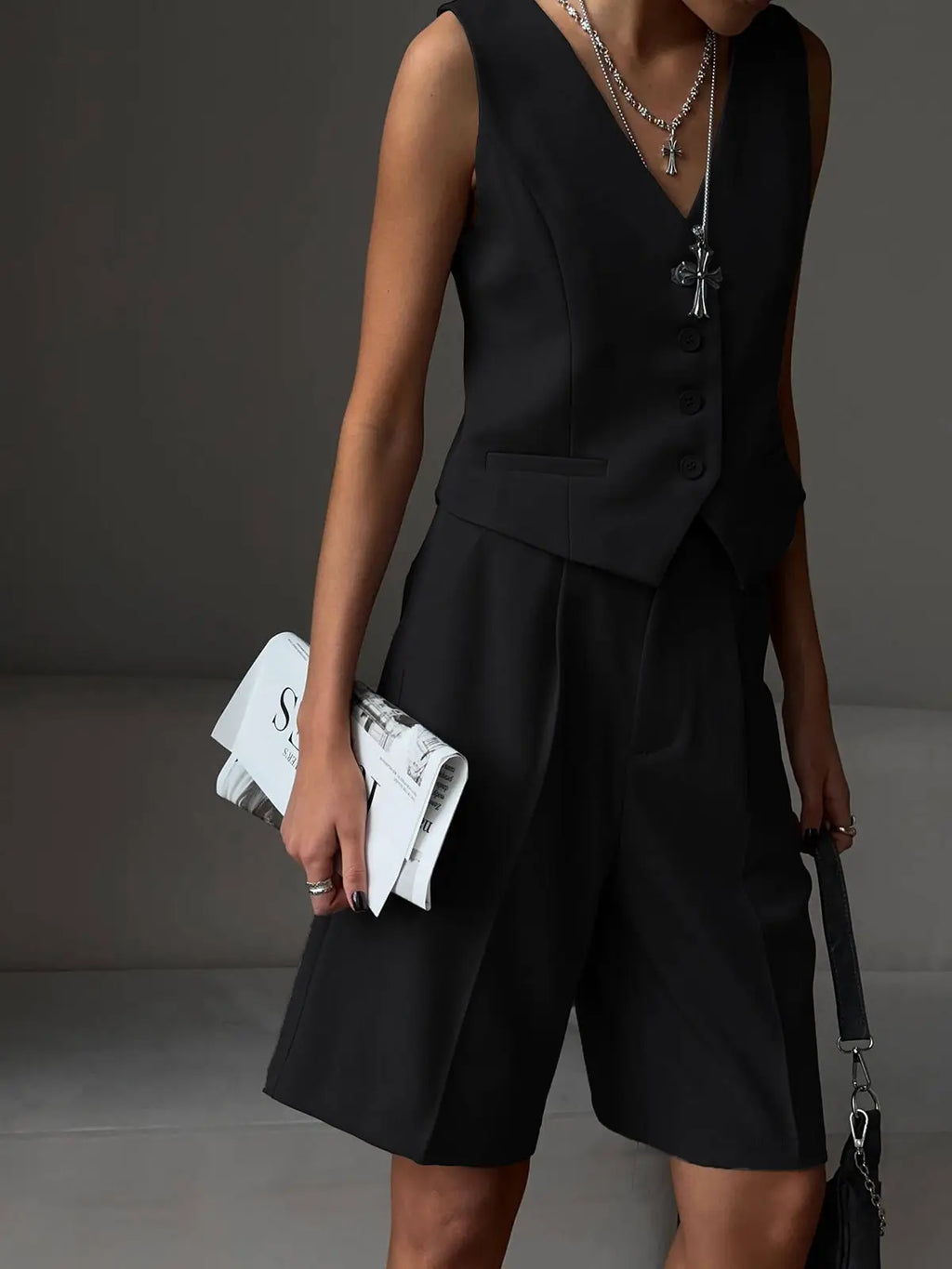Lavelle™ - Summer Vest and Shorts Set