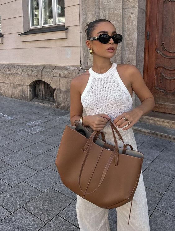 GR  - Vintage Tote Bag damen | Geräumige Umhängetasche