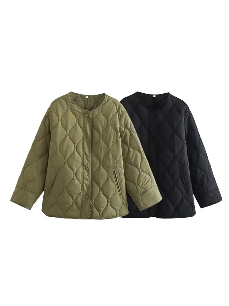 GR - Oversized quilted jacket with pockets