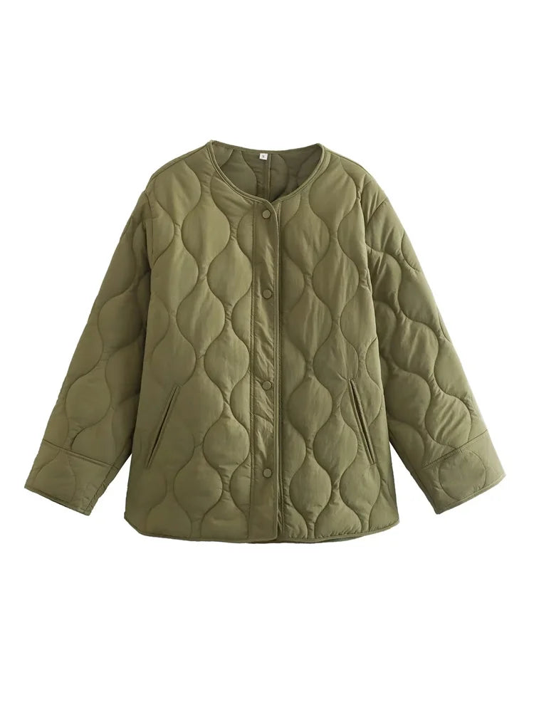 GR - Oversized quilted jacket with pockets